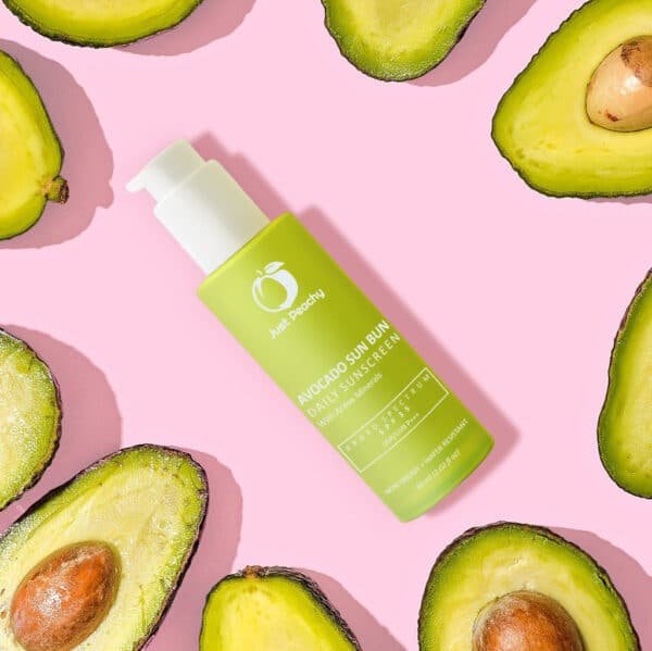 Just Peachy Avocado Sun Bun Daily Suncreen with Active Minerals Spf35 UVA/UVB Protection PA+++ 100ml